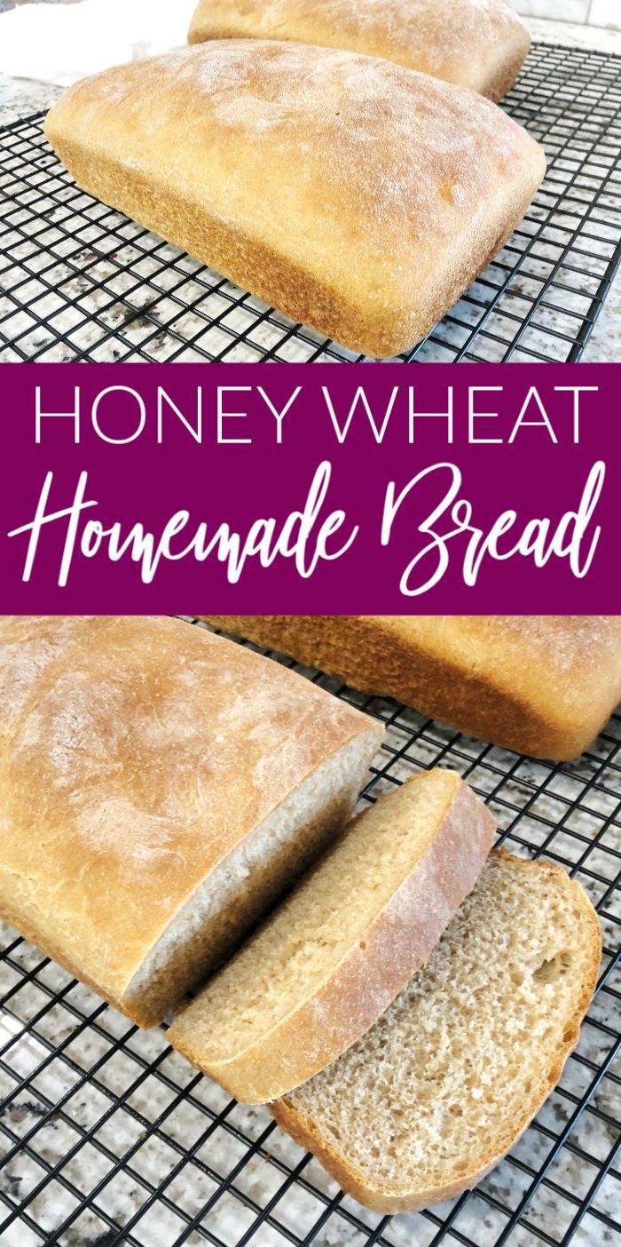 The easiest ever Honey Wheat Homeamade Bread Recipe made with half Whole Wheat Flour and