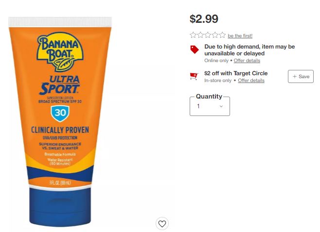 Banana Boat Sunscreen Coupons! Best Sales and Deals!