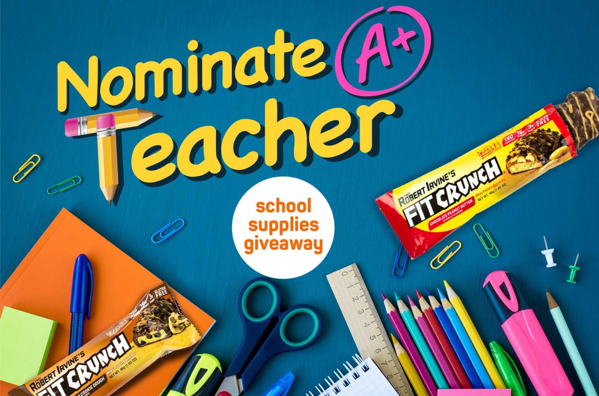 Free Fitcrunch Bars Care Package - teacher graphic