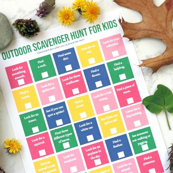 kid scavenger hunt