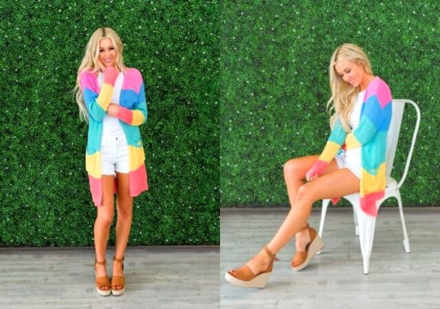 Women's Striped Cardigan on sale