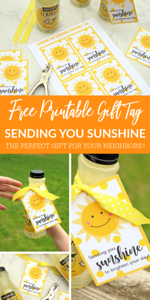 sunshine gift tag