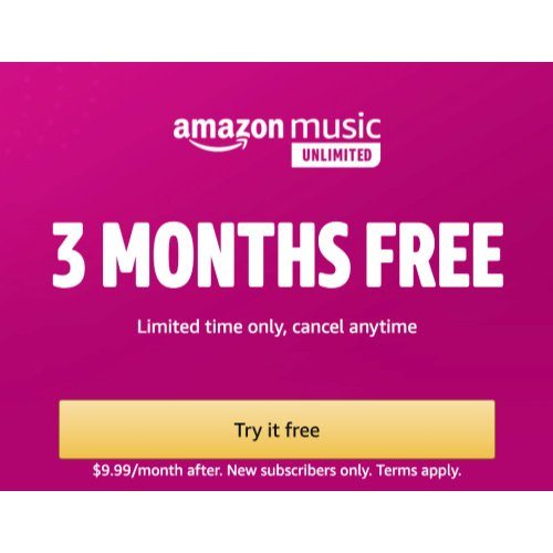 3 Months of Amazon Music FREE