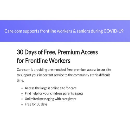 Free 1 Month Premium Care.com Subscription