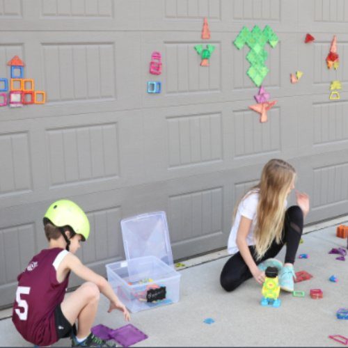 Magnatiles outside