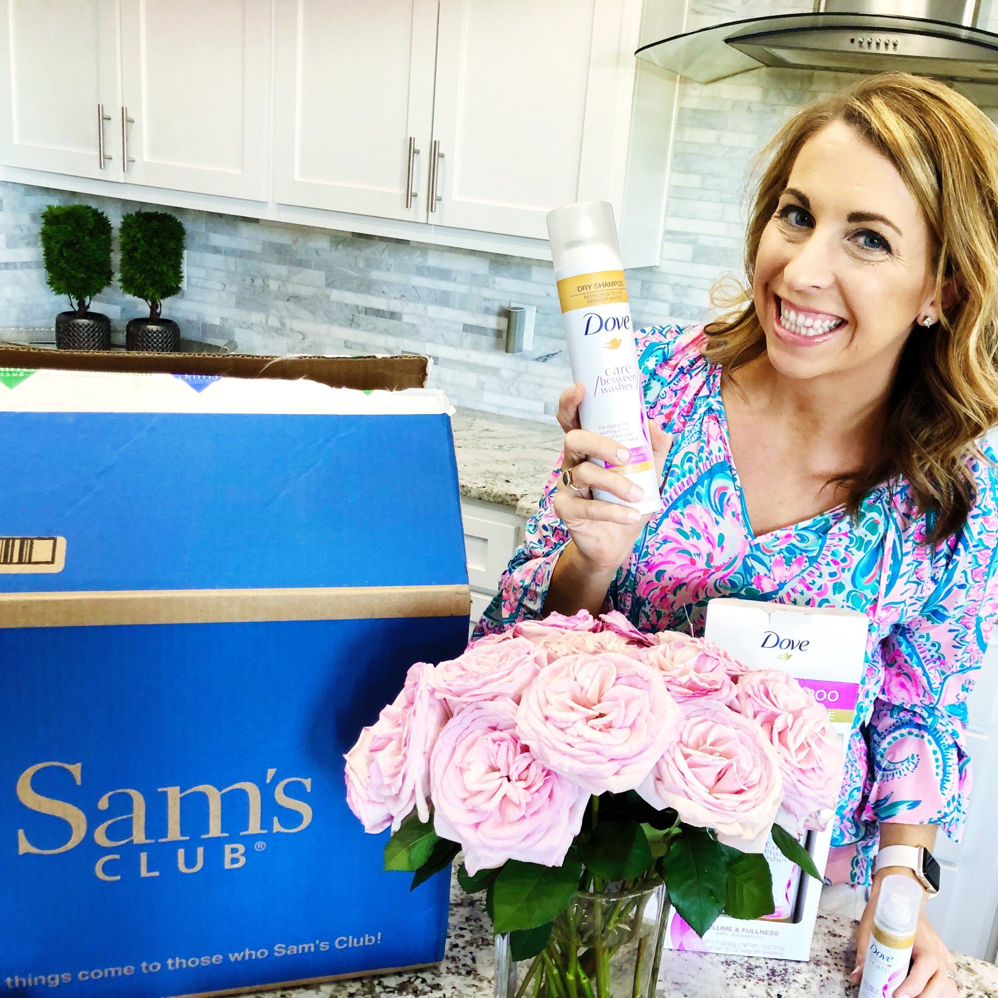 Sams Club Box and Flowers