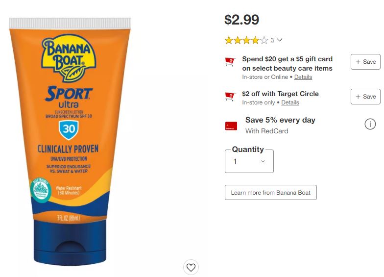 Banana Boat Sunscreen Coupons! Best Sales and Deals!