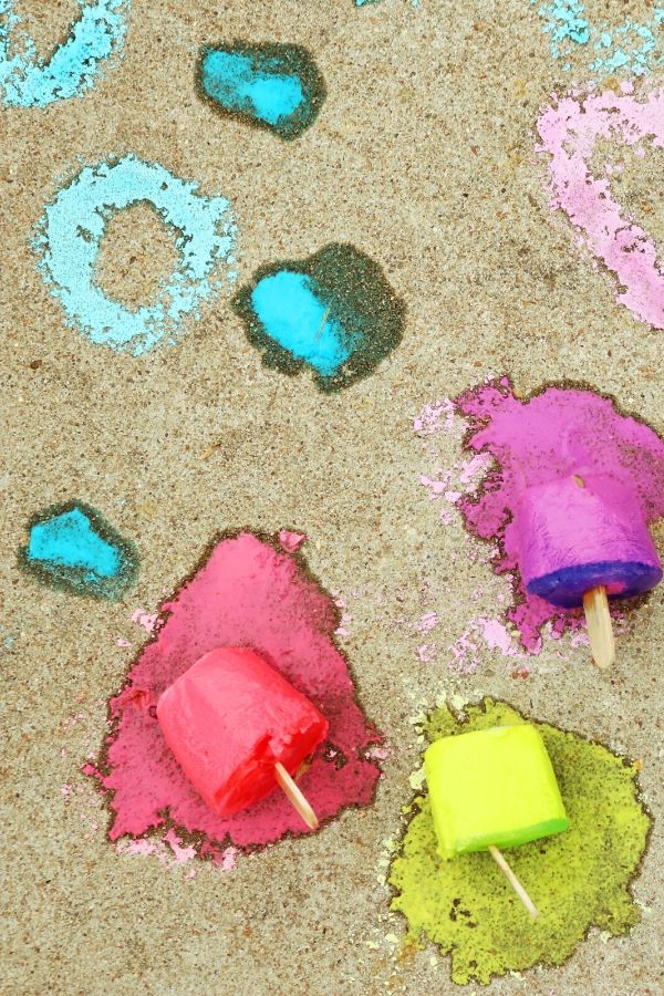 easy outdoor ice popsicles craft