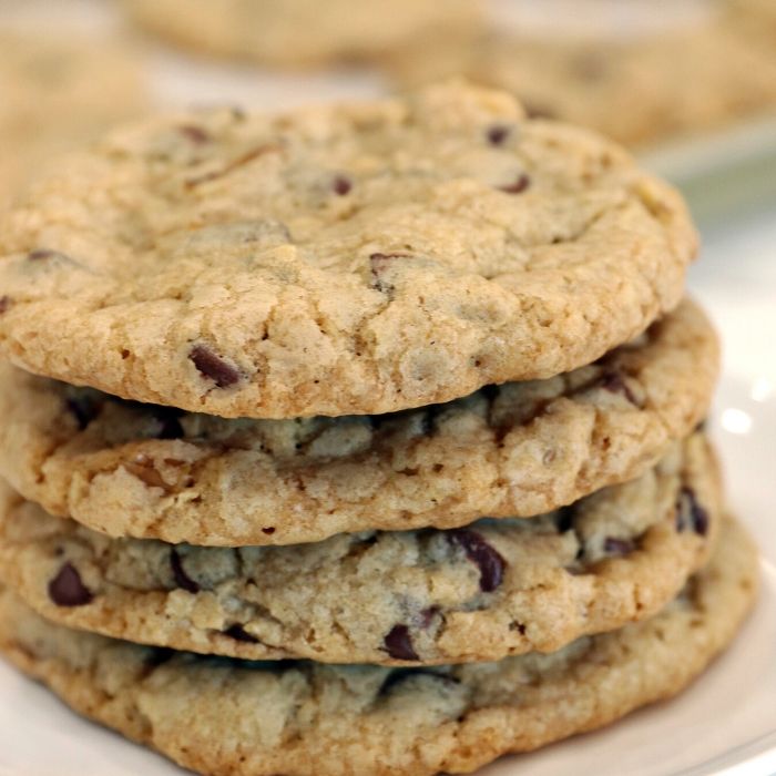 Doubletree Cookies are the ultimate homemade cookie in my books. This Doubletree Cookie recipe is highly popular and right now, is the perfect time to whip up a batch. #passion4savings #cookies #homemade #fromscratch #doubletree #chocolatechip #oatmeal #lemon #easy #best stack of homemade doubletree cookies