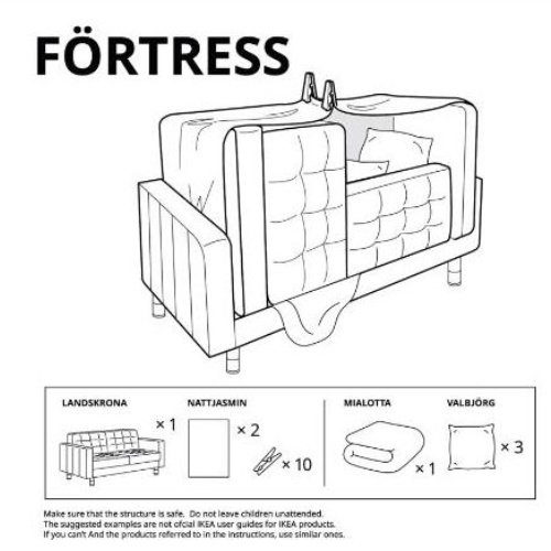 Free Blanket Fort Instructions from IKEA - Fortress