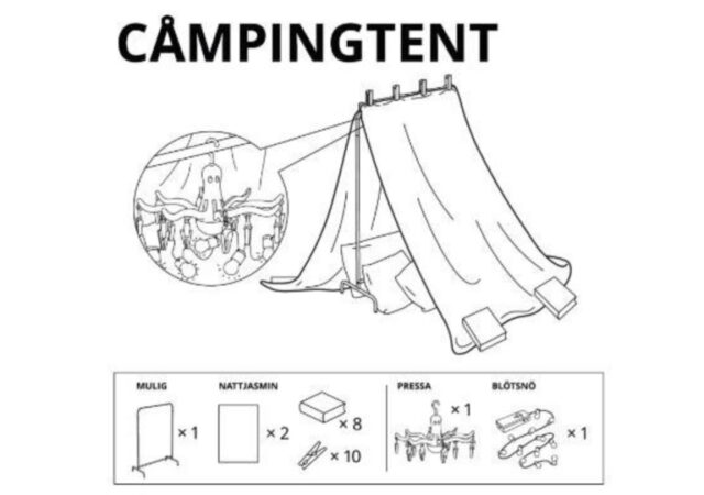 Free Blanket Fort Instructions from IKEA - Camping Tent
