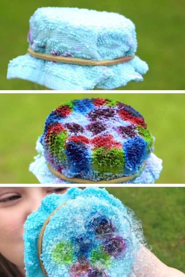 bubble playing outdoors 