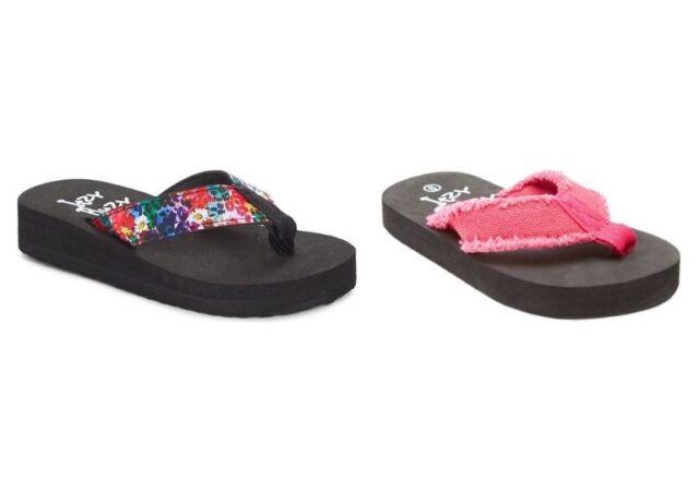 Itzy Bitzy Flip Flops on Sale - floral and fray flip flops