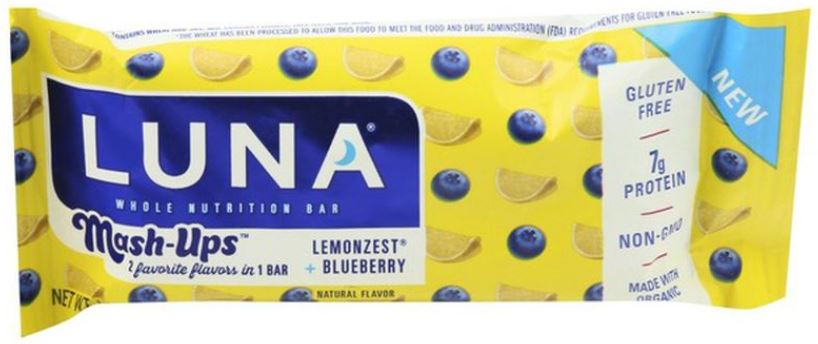 free luna bar - luna bar lemonzet & blueberry