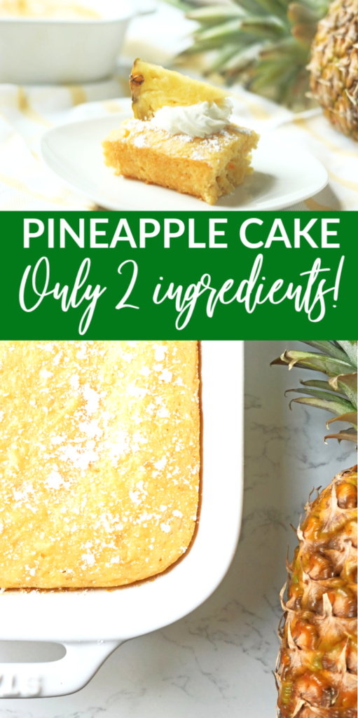 Whip up this pineapple cake recipe that uses 2 ingredients. This pineapple cake uses canned pieapple and a boxed cake mix. #passion4savings #cake #pineapple #recipe #dessert #boxcake #cannedpineapple #summer #eaasy pineapple cake