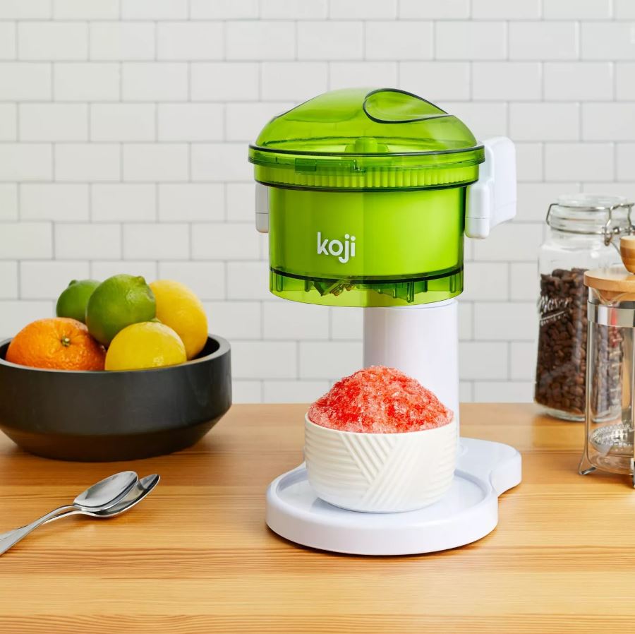 Koji Shaved Ice Machine - shaved ice machine on counter