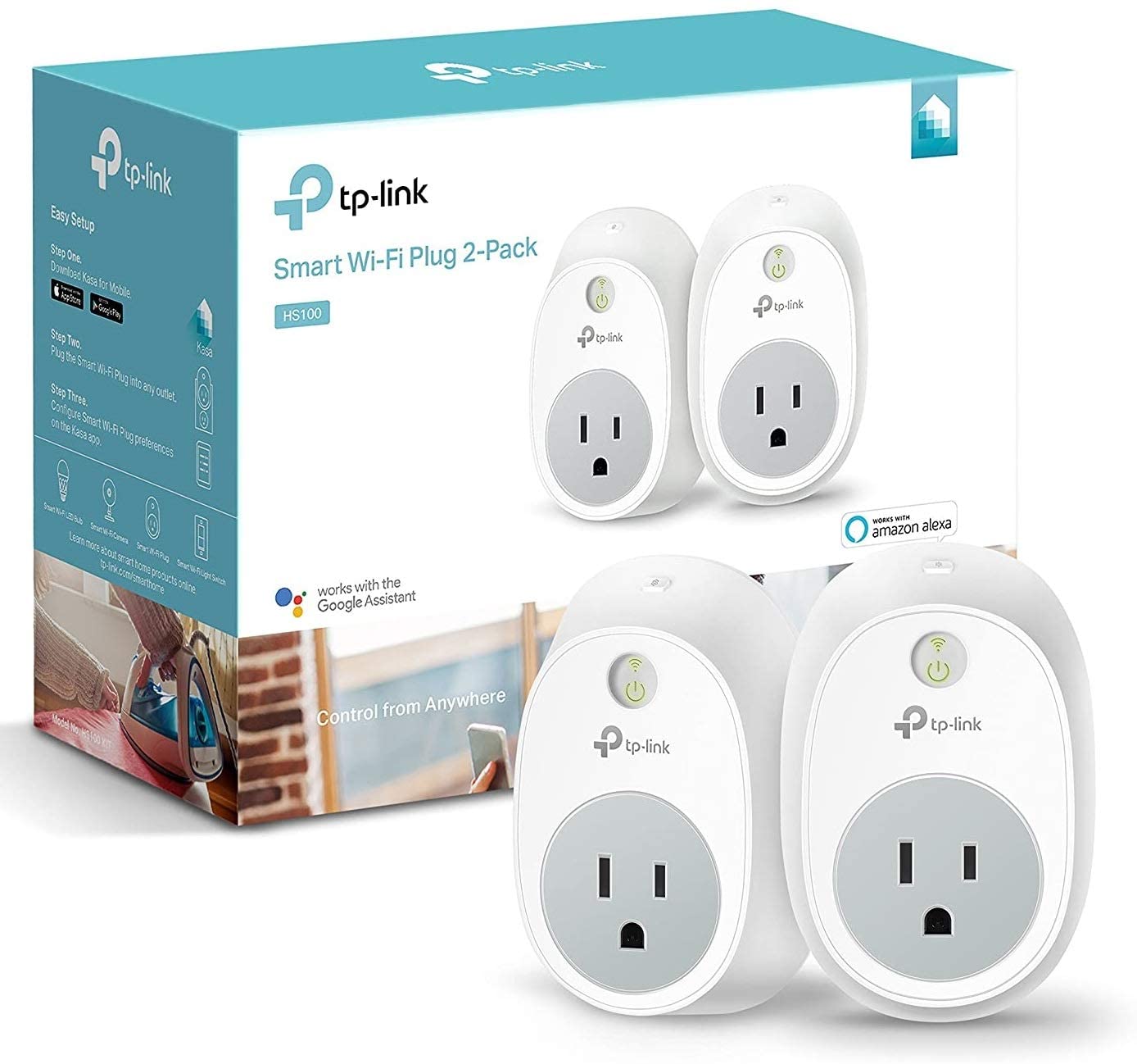 Smart Home WiFi Outlets on Sale - Kasa Smart Plug Outlet 2-Pack