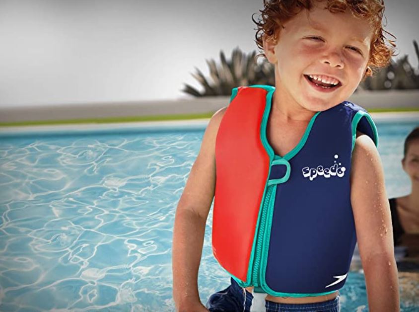 Speedo Swimsuits on Sale - boy in life jacket