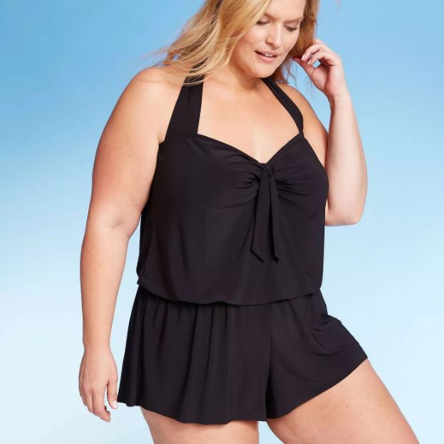 romper bathing suit plus size