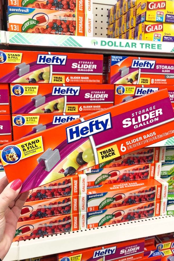 Hefty Slider Jumbo Food Storage Bags - 2.5 Gallon Size, 9 Boxes of Pack 9