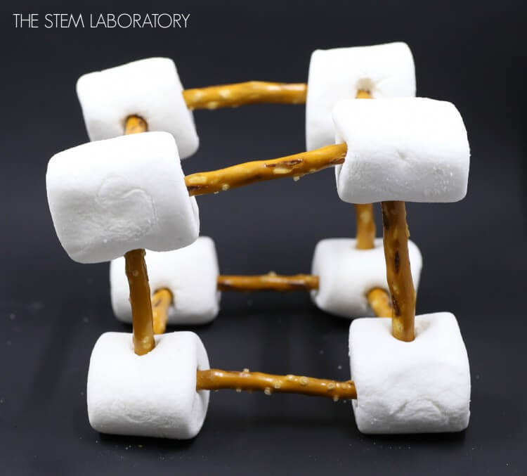 pretzels and marshmallows making a square 