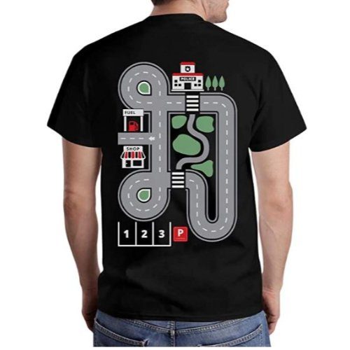 Play Cars on Daddy's Back Shirt on Sale - Black Shirt Play Map