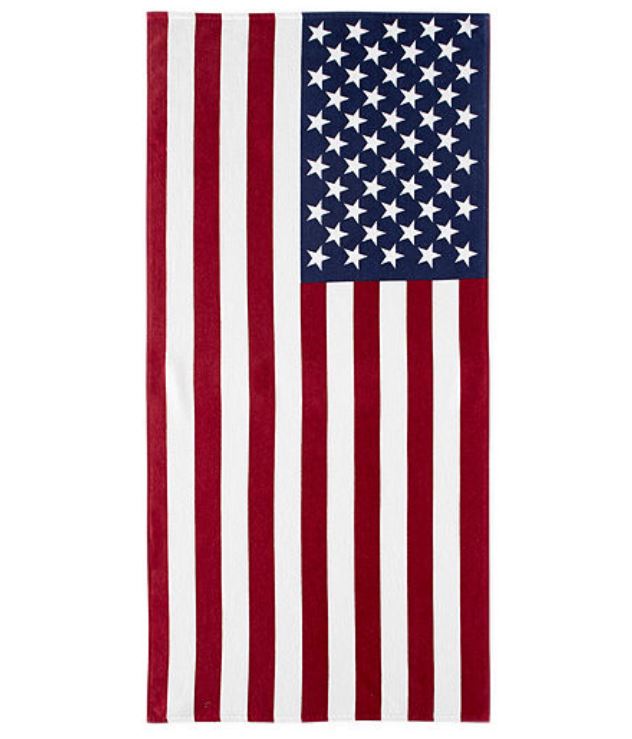 JCPenney Beach Towels Sale - flag beach towel
