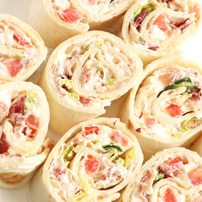 blt roll ups on plate
