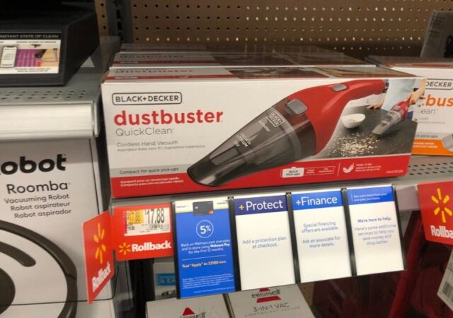 Black+Decker Dustbuster on Sale - Dustbuster on shelf in store