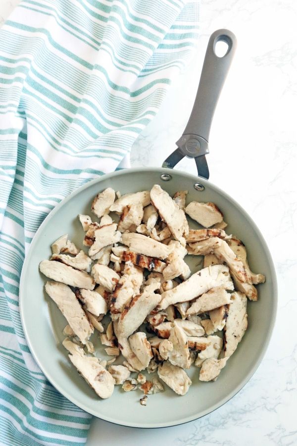 grilled chicken in a pan 