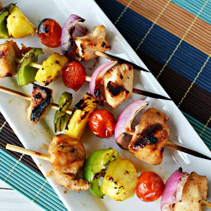 hawaiian chicken kabobs