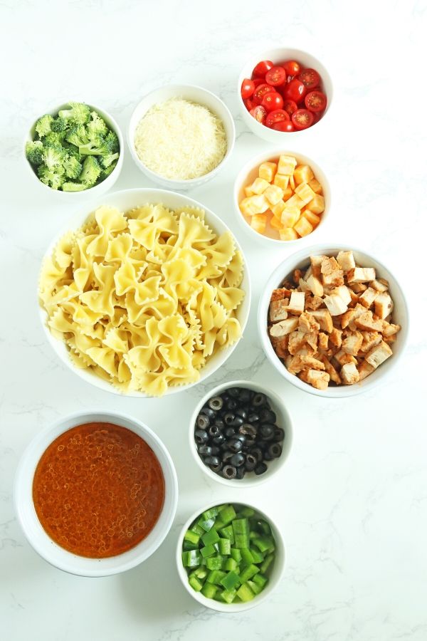 ingredients for pasta salad