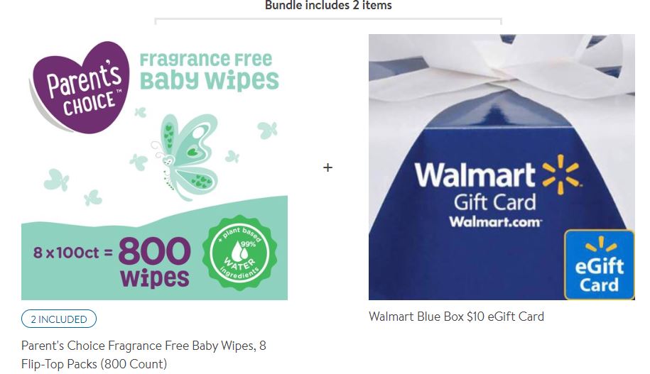 Parent's Choice Baby Wipes on Sale - baby wipes and gift card