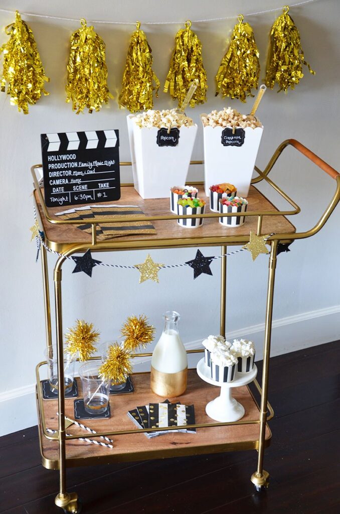 movie night snack tray
