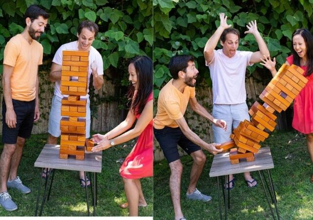 Jumbo Outdoor Wooden Blocks Stacking Game (1)