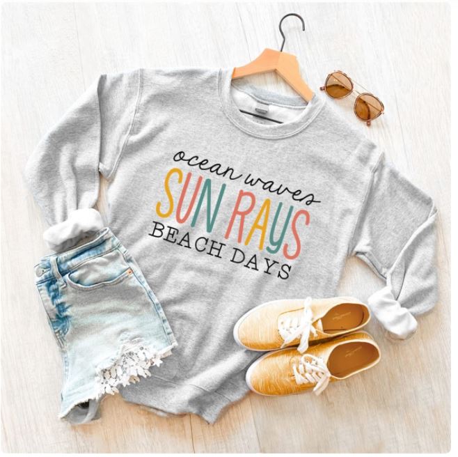 beach sweatshirt