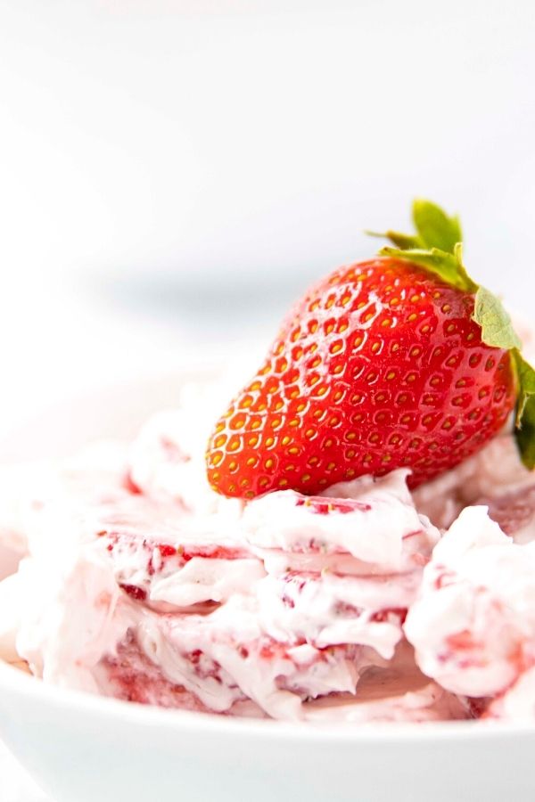 dessert with strawberries