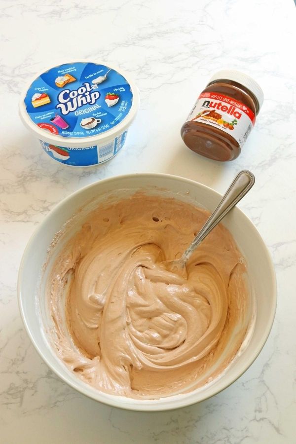 fruit dip with Nutella