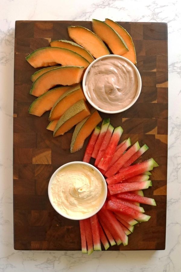 start of making a fruit board