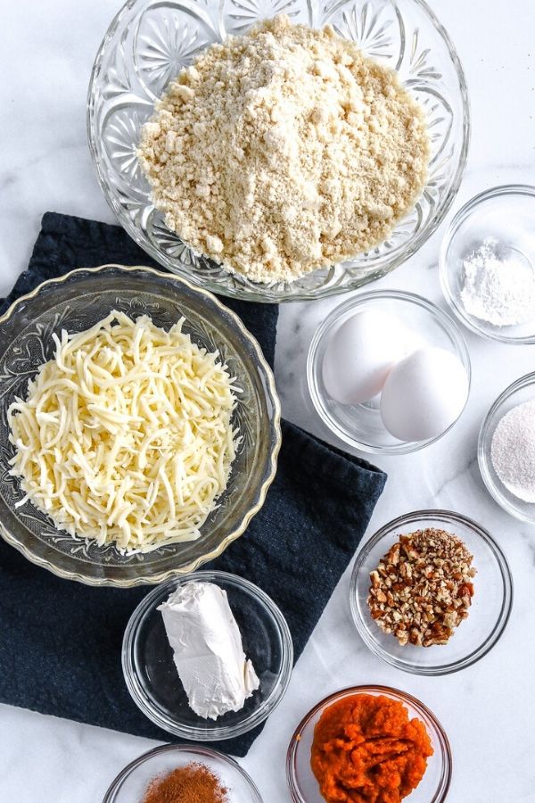 keto bagel ingredients on table 
