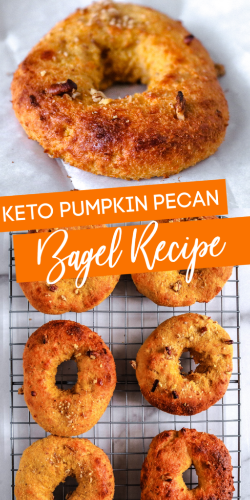 Keto Pumpkin Pecan Bagels are a homemade keto bagel that has a nice flavor of pumpkin in every bite. The ultimate keto breakfast recipe! #passion4savings #keto #pumpkin #Pumpkinspice #bagel #almondflour #easy #best #breakfast keto pumpkin bagels