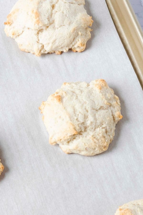 shortbread on cookie sheet with parchment paper 