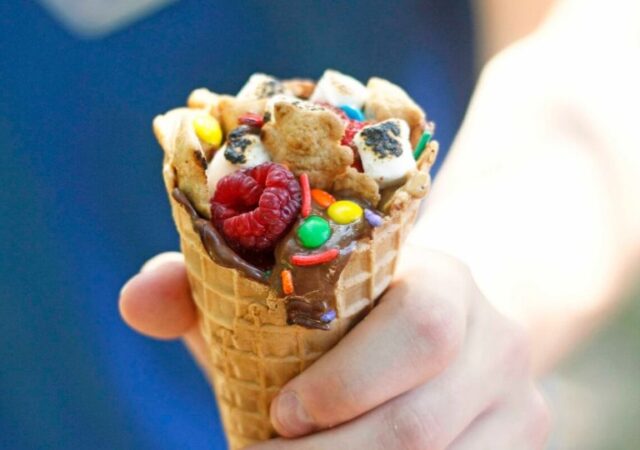 s'mores waffle cone recipe