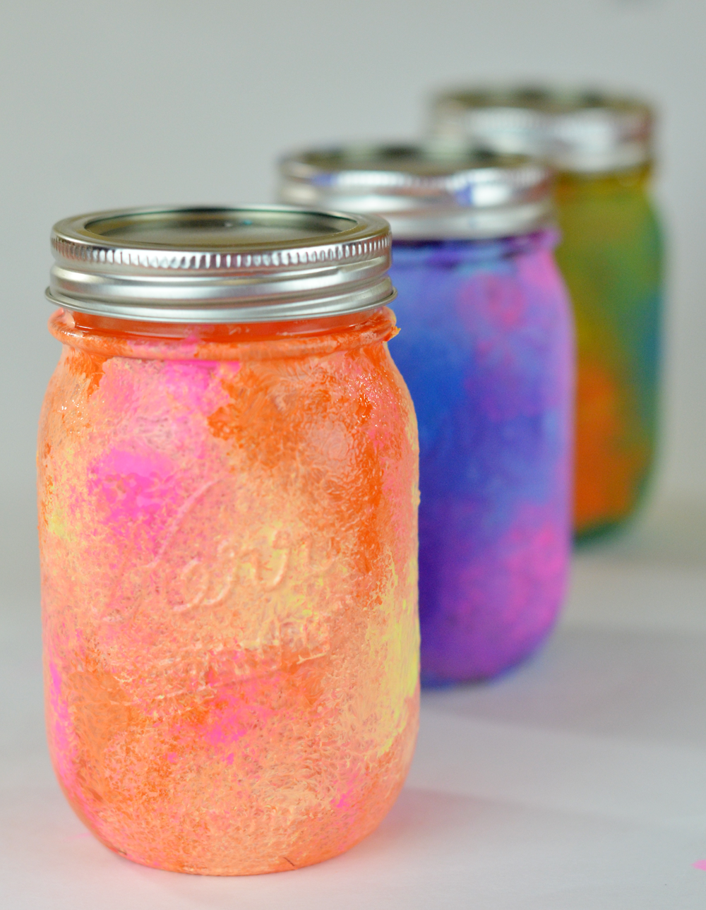 tie dye mason jars 