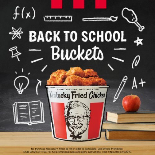 KFC Back to School Sweepstakes - Back to School Buckets