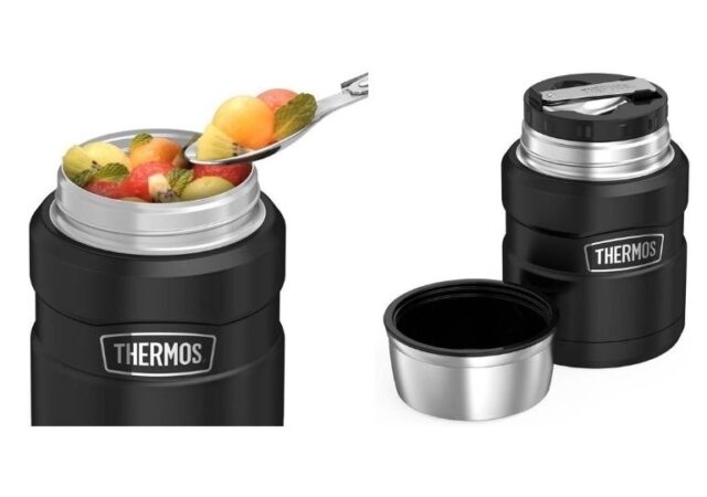 Thermos Food Saver - food saver with food and without