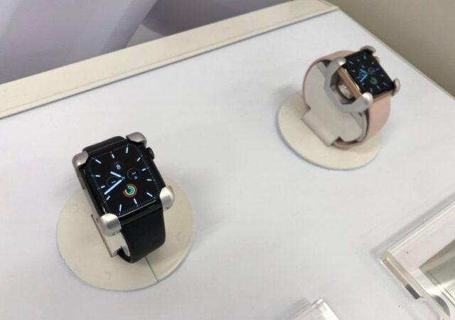 Apple Watch Series 3 - watches on display in store