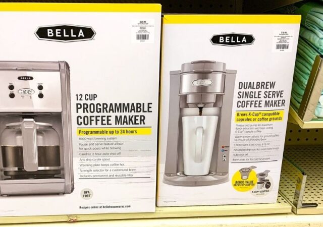 Bella Single Serve Coffee Maker on Sale - coffee maker in store