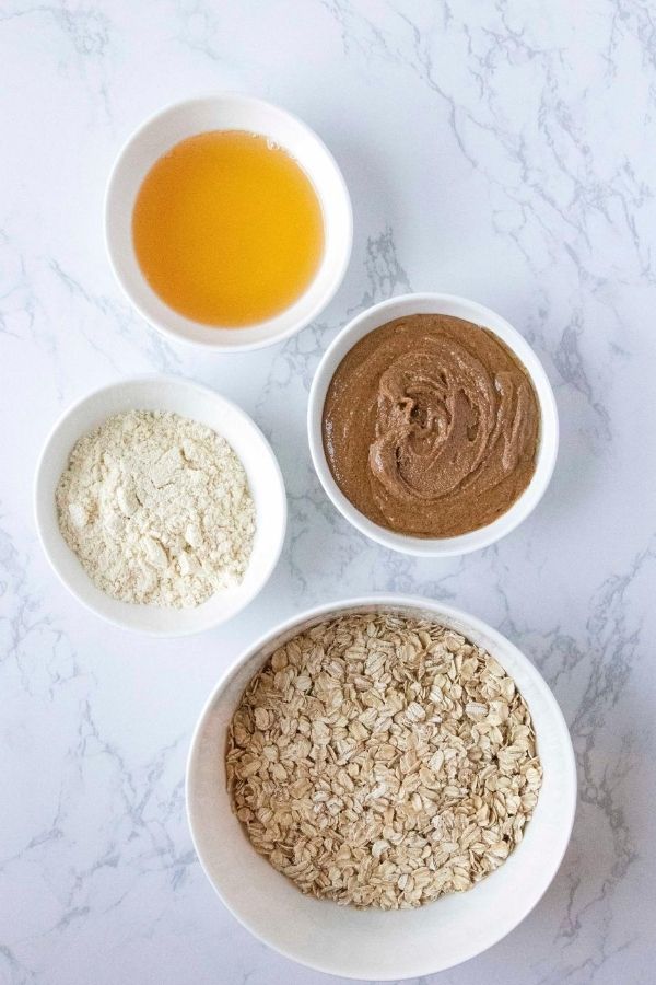 ingredients for protein bars on table 