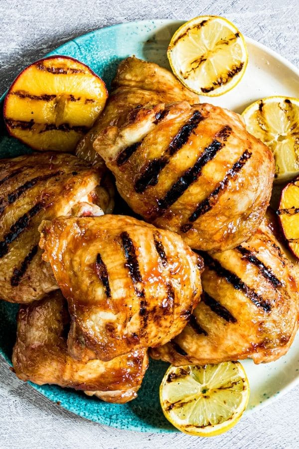 grilled chicken with peaches 
